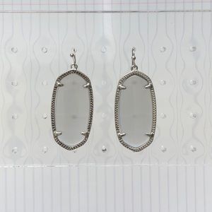 Kendra Scott Elle Silver Drop Statement Earring